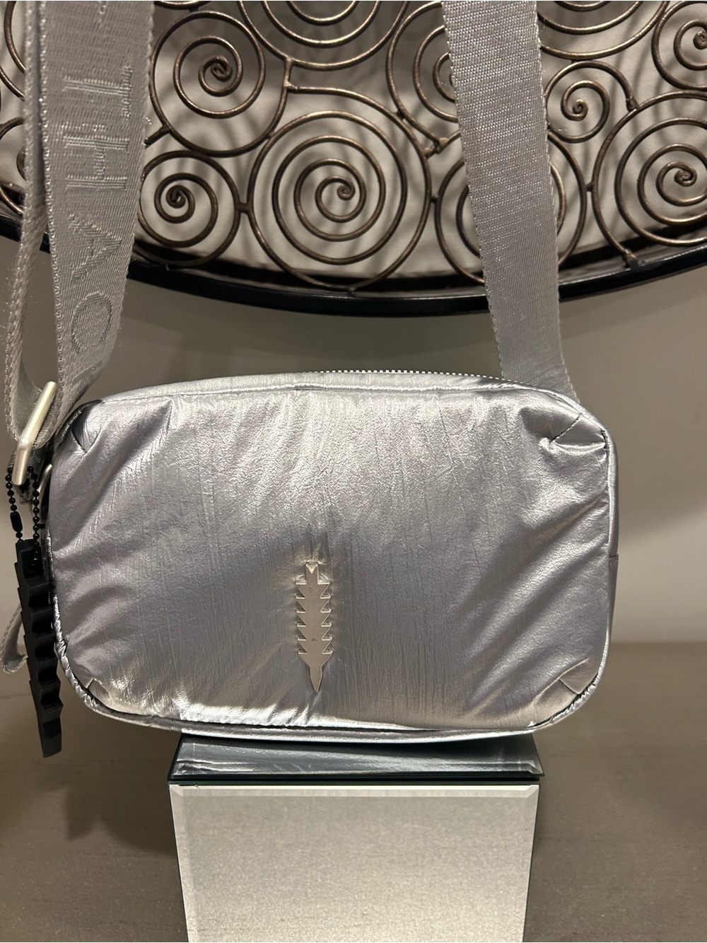 THACKER Silver Metallic Crossbody Bag - Unbranded